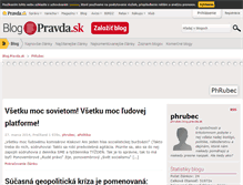 Tablet Screenshot of phrubec.blog.pravda.sk
