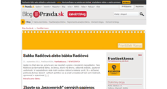 Desktop Screenshot of frantisekkoscs.blog.pravda.sk