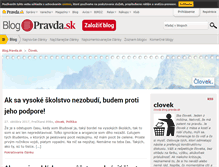 Tablet Screenshot of clovek.blog.pravda.sk