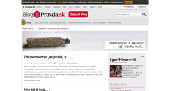 Desktop Screenshot of egon123.blog.pravda.sk