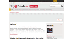 Desktop Screenshot of believer.blog.pravda.sk