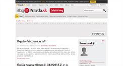 Desktop Screenshot of borotovsky.blog.pravda.sk