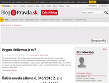 Tablet Screenshot of borotovsky.blog.pravda.sk